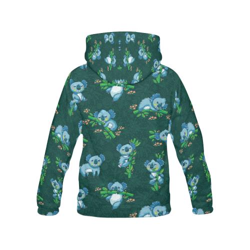 Bamboo Koala Pattern Print Men Pullover Hoodie-grizzshop