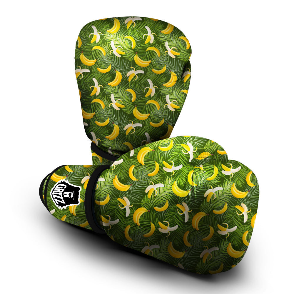 Banana Aloha Print Pattern Boxing Gloves-grizzshop