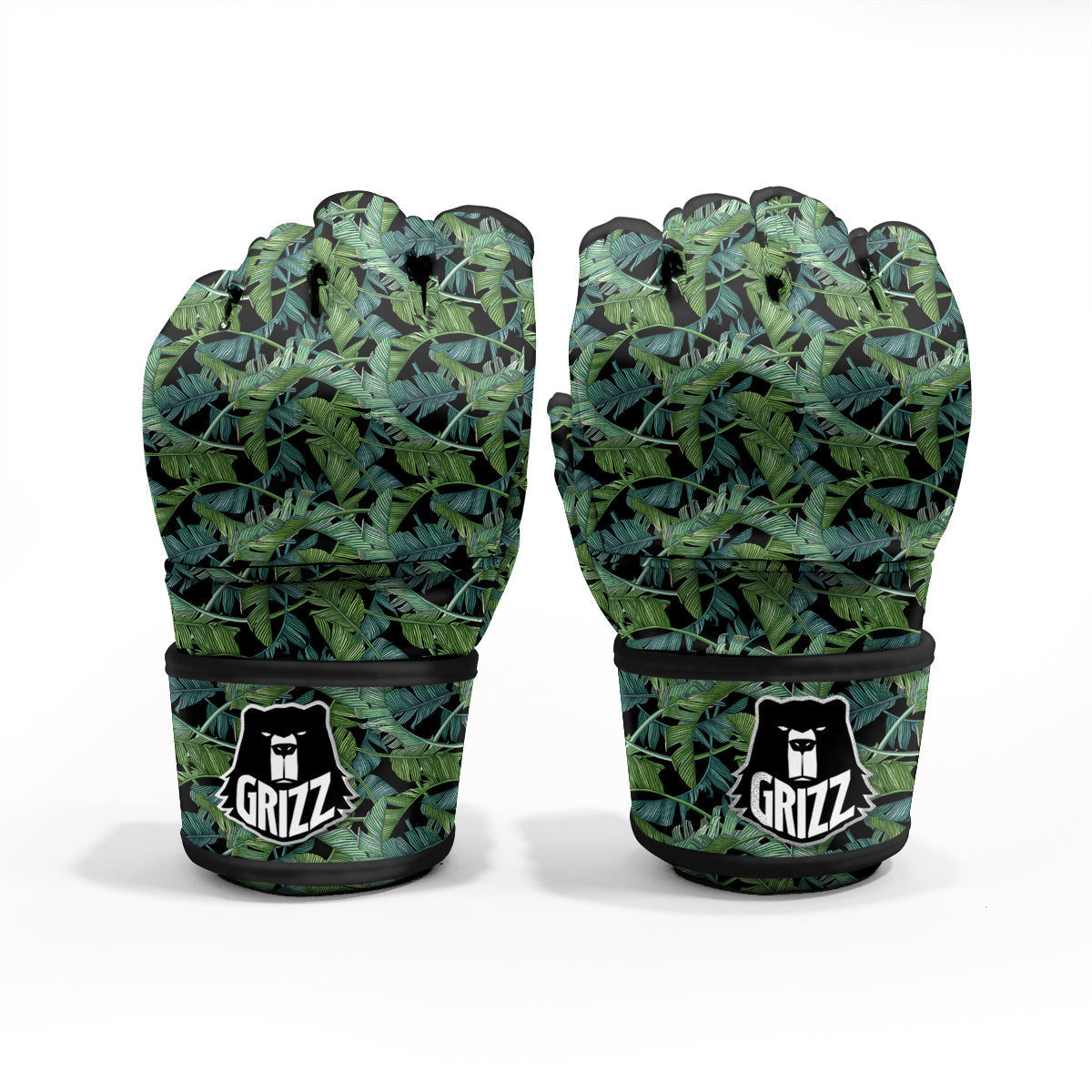 Banana Leaf Print Pattern MMA Gloves-grizzshop