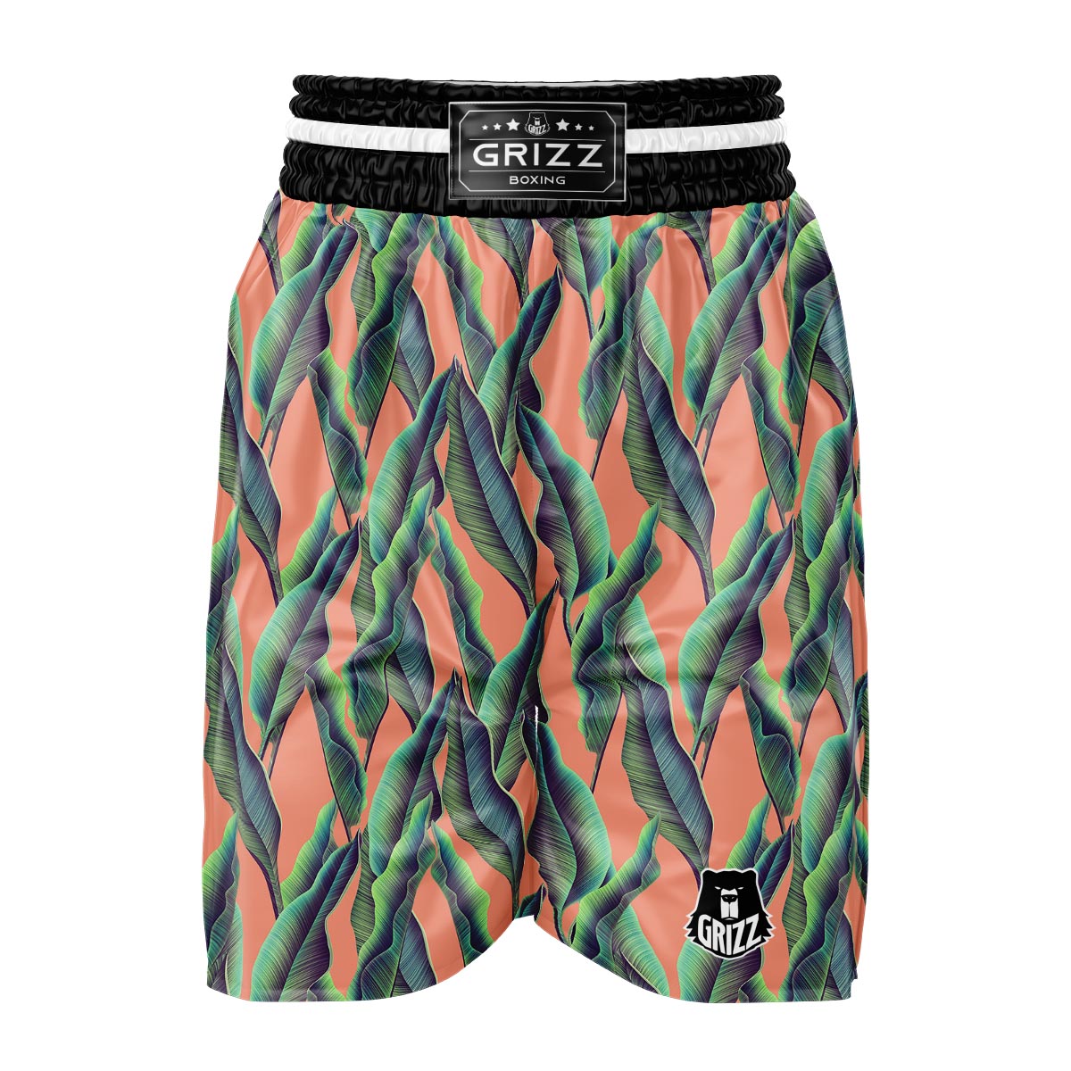 Banana Leaf Tropical Print Pattern Boxing Shorts-grizzshop