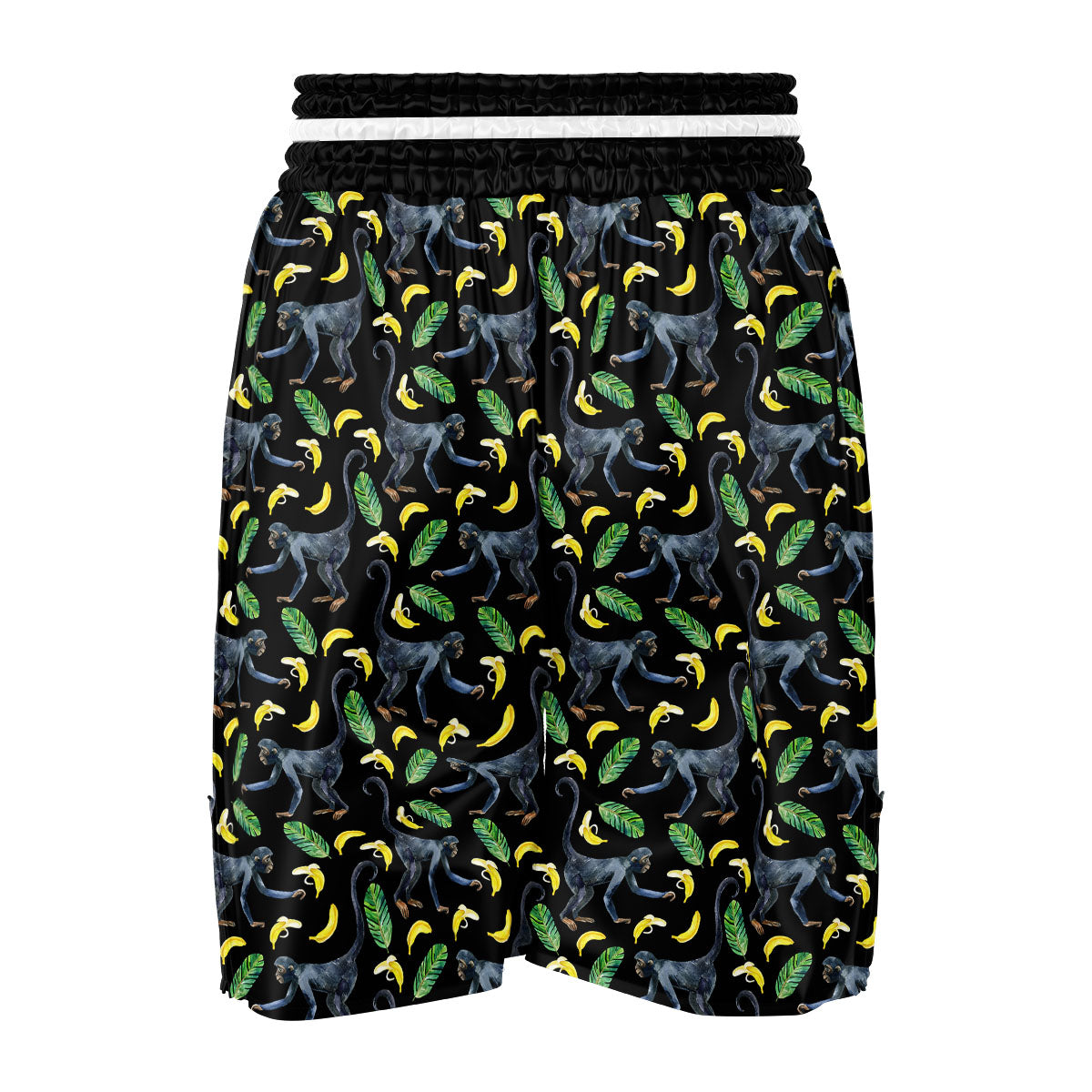 Banana Monkey Pattern Pattern Boxing Shorts-grizzshop