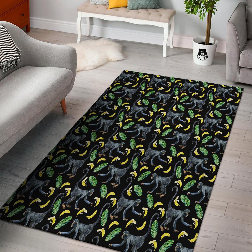 Banana Monkey Pattern Pattern Floor Mat-grizzshop