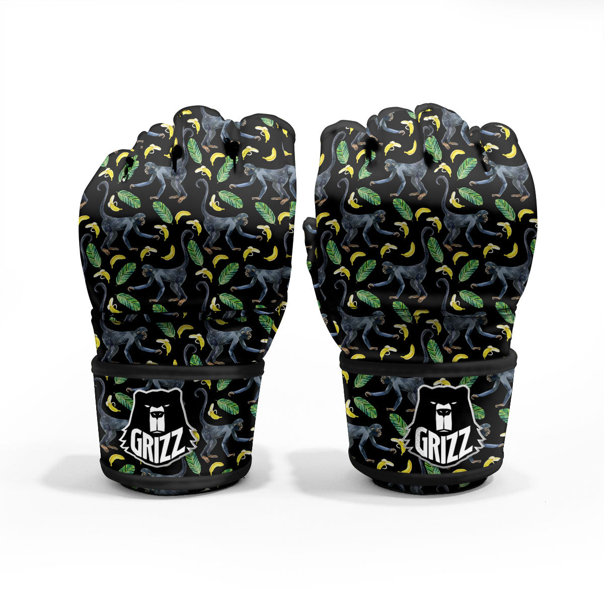 Banana Monkey Pattern Pattern MMA Gloves-grizzshop
