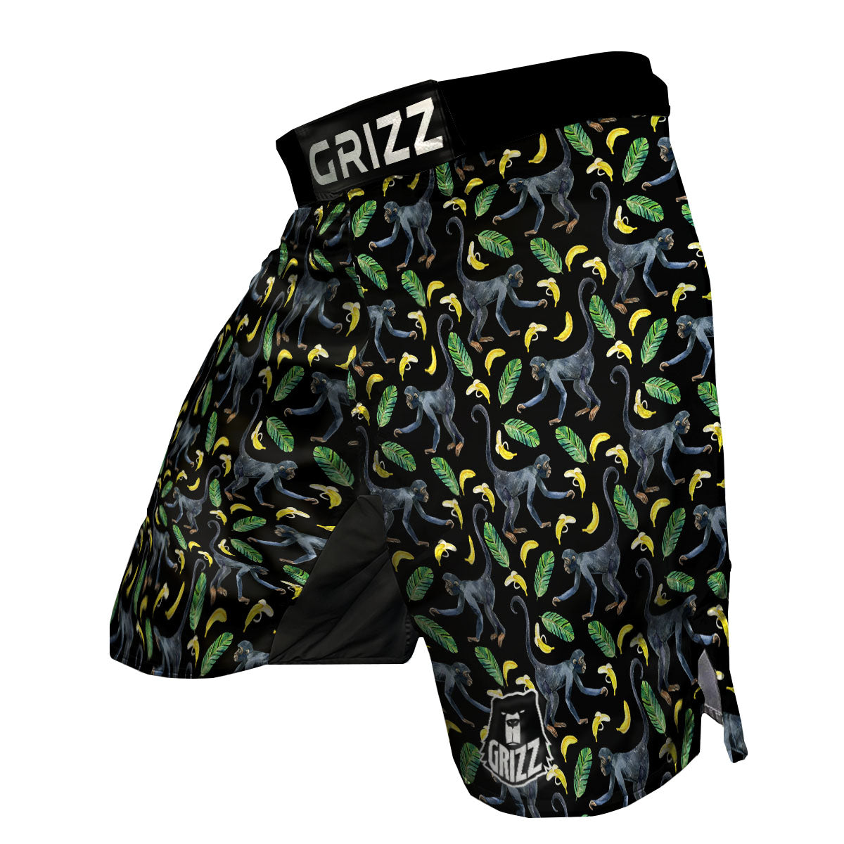 Banana Monkey Pattern Pattern MMA Shorts-grizzshop