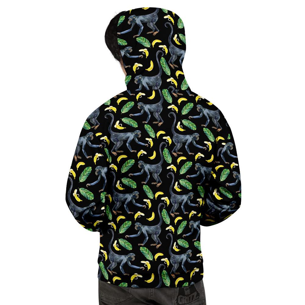 Banana Monkey Pattern Pattern Men's Hoodie-grizzshop