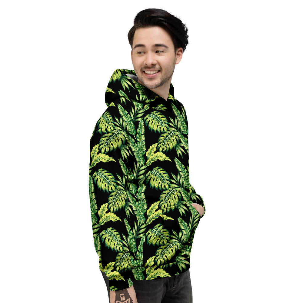 Banana Palm Leaf Print Pattern Men's Hoodie-grizzshop
