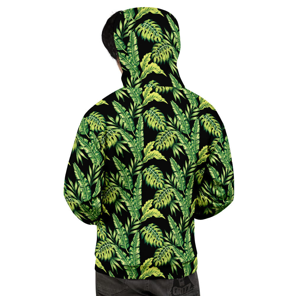 Banana Palm Leaf Print Pattern Men's Hoodie-grizzshop