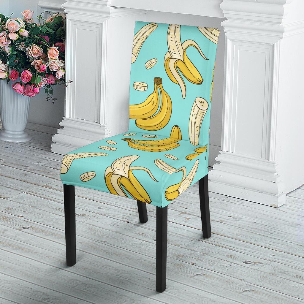 Banana Pattern Print Chair Cover-grizzshop