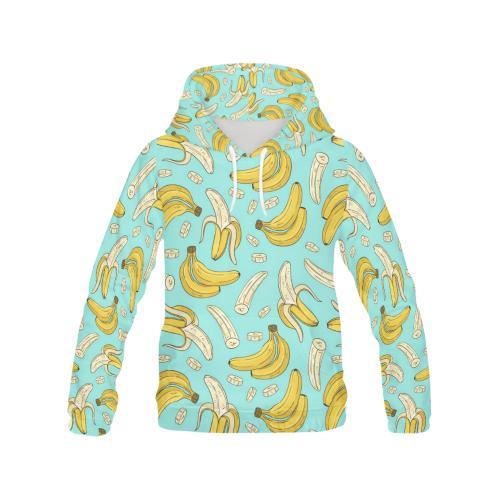 Banana Pattern Print Men Pullover Hoodie-grizzshop