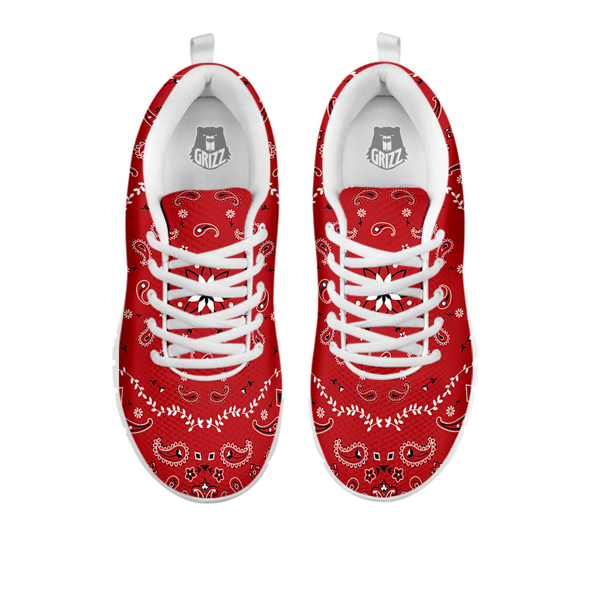 Bandana White And Red Print White Sneaker-grizzshop