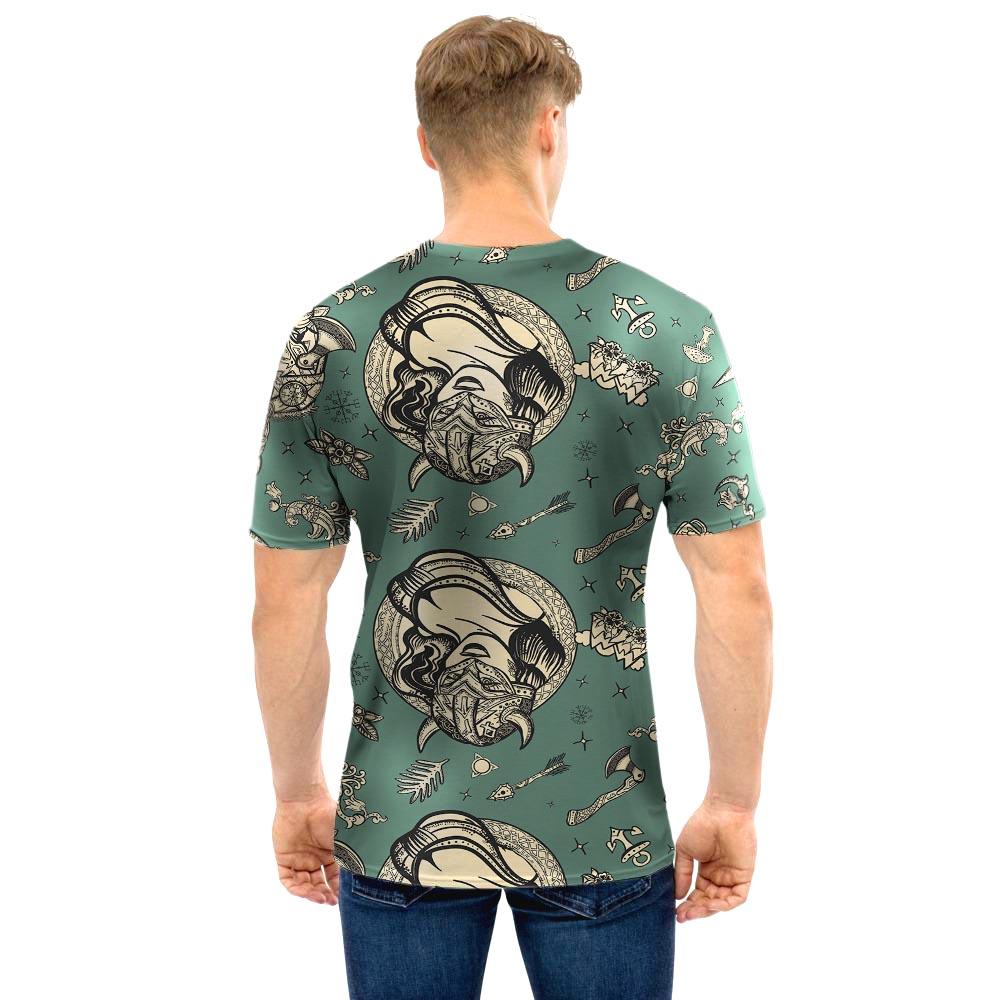 Barbarian Warrior Viking Norse Men T Shirt-grizzshop