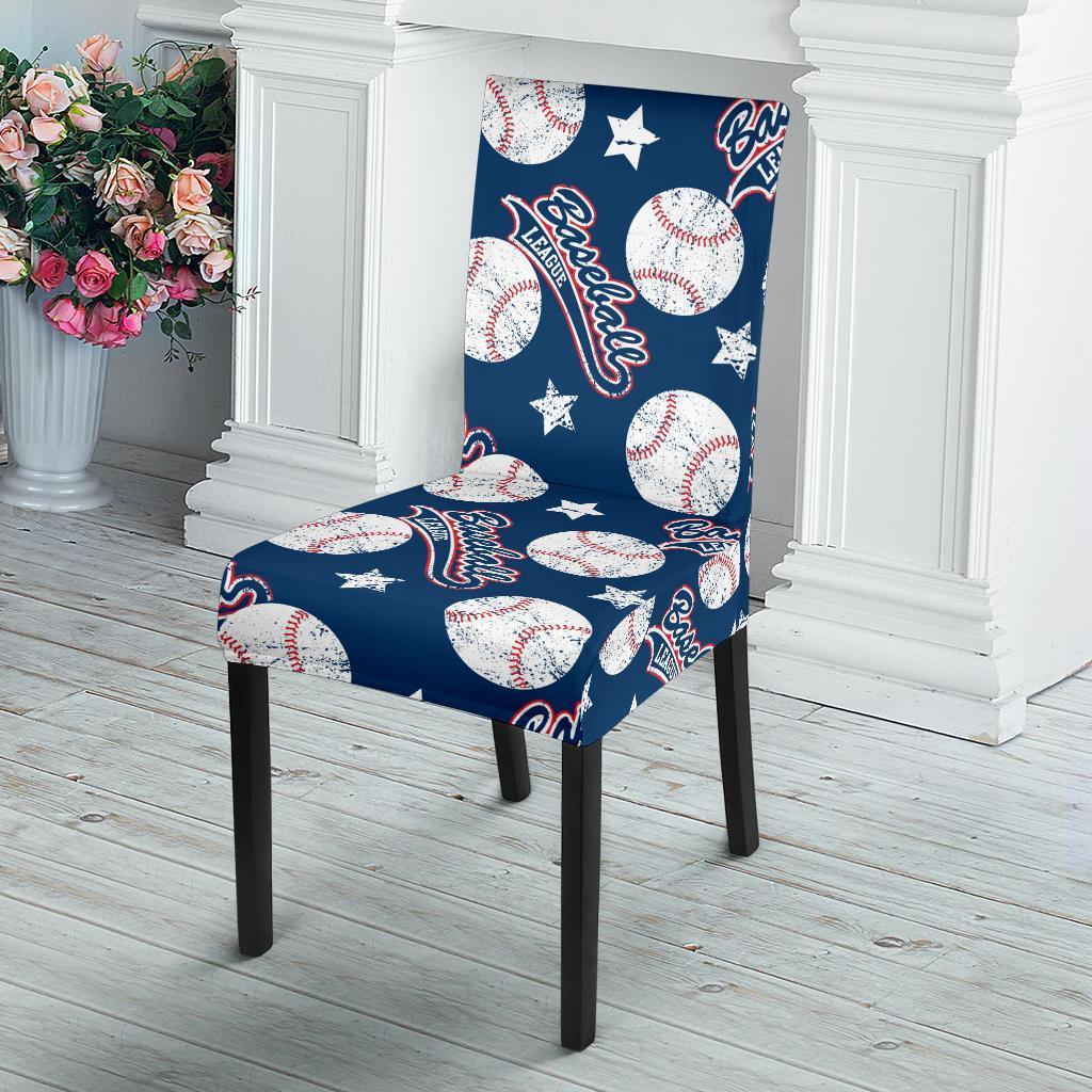 Baseball League Print Pattern Chair Cover-grizzshop