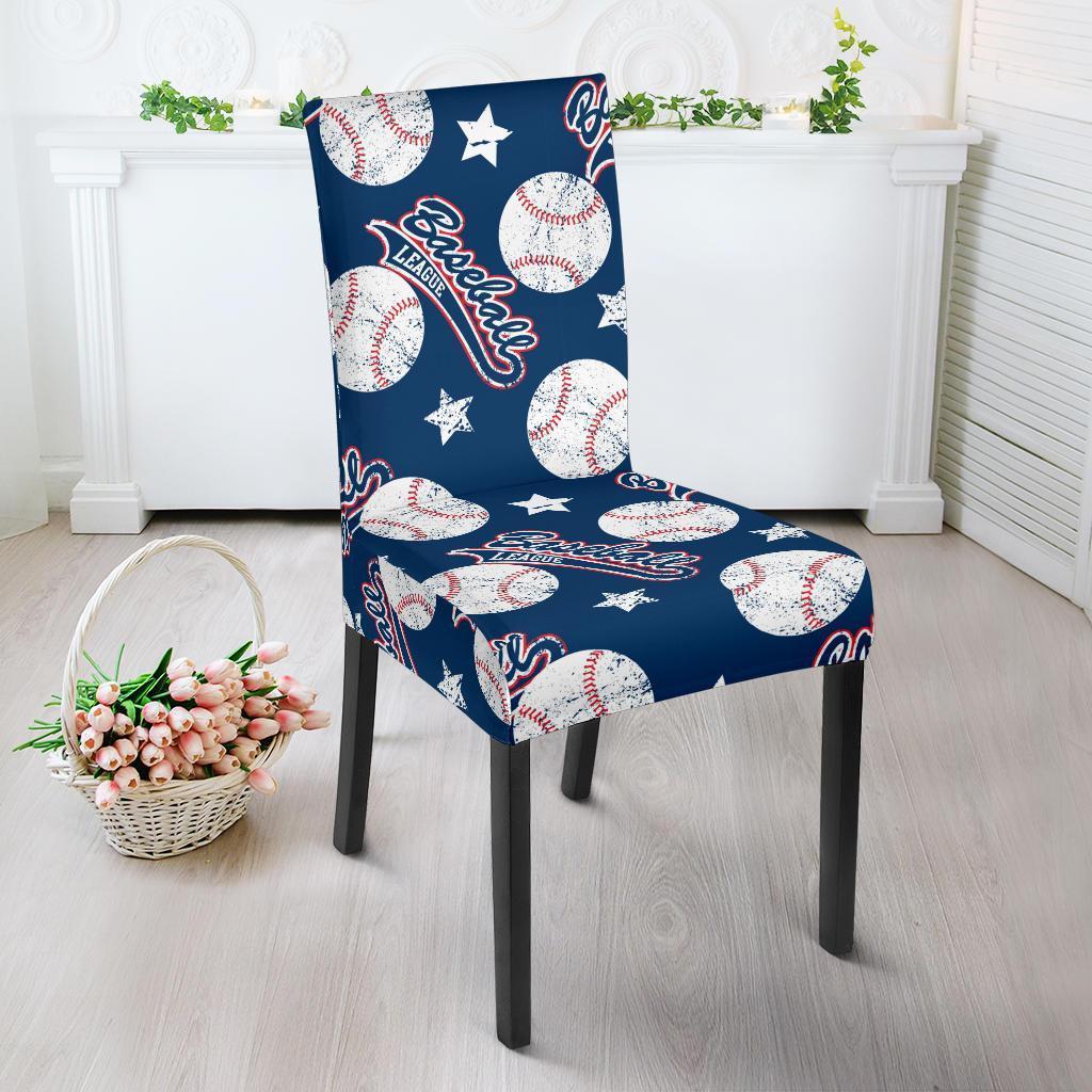 Baseball League Print Pattern Chair Cover-grizzshop