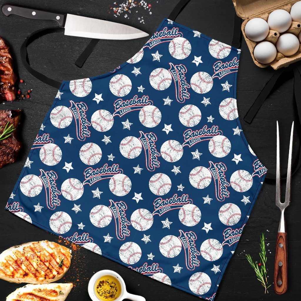 Baseball League Print Pattern Men's Apron-grizzshop