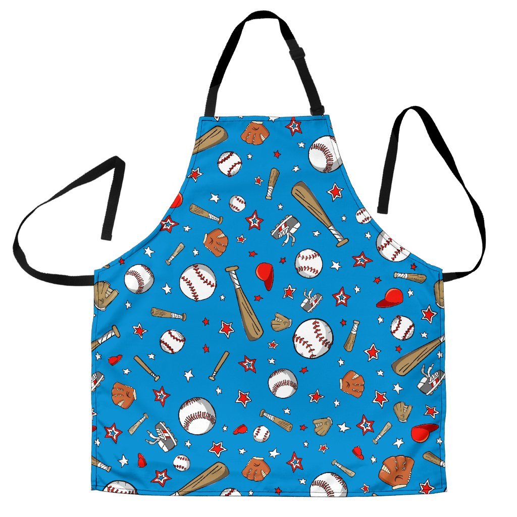 Baseball Pattern Print Men's Apron-grizzshop