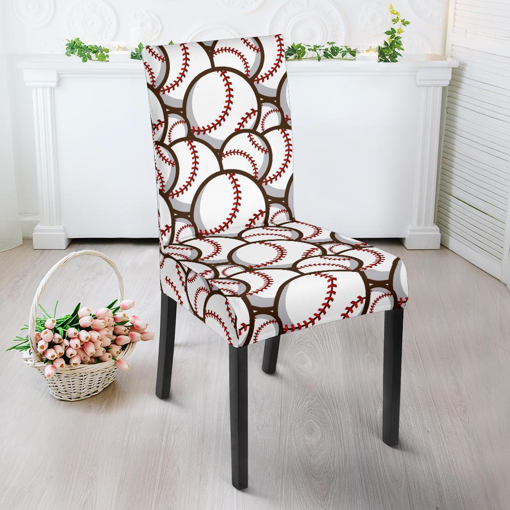 Baseball Print Pattern Chair Cover-grizzshop