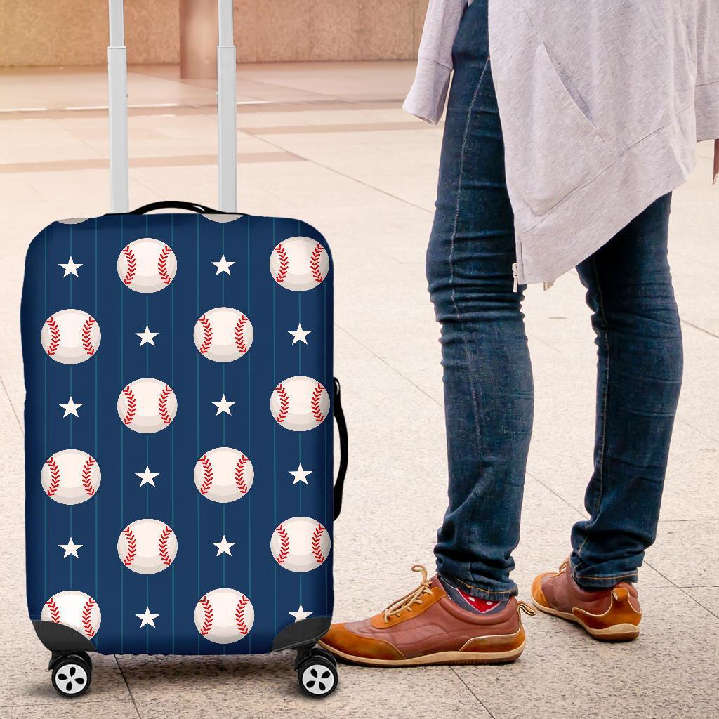Baseball Star Pattern Print Luggage Cover Protector-grizzshop