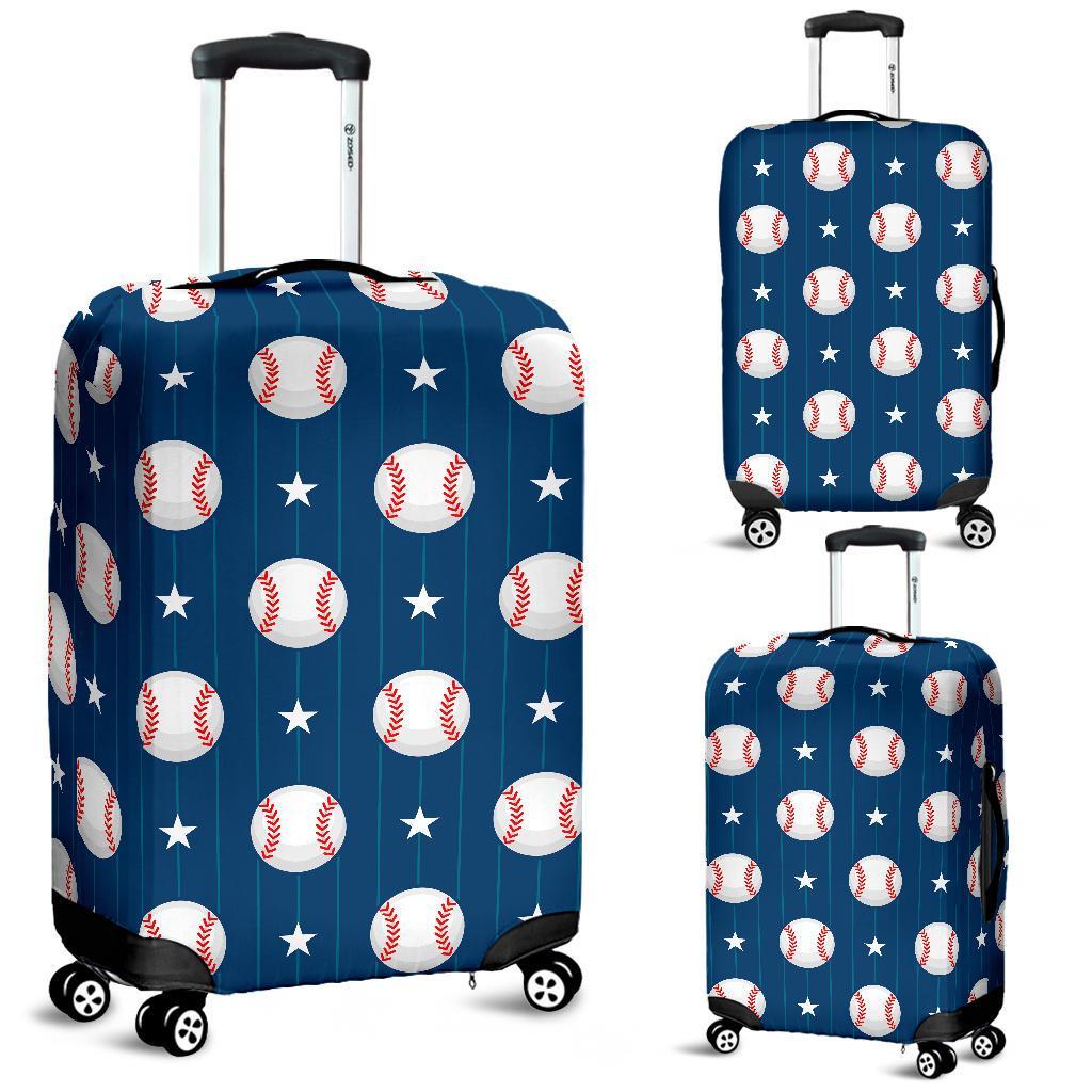 Baseball Star Pattern Print Luggage Cover Protector-grizzshop