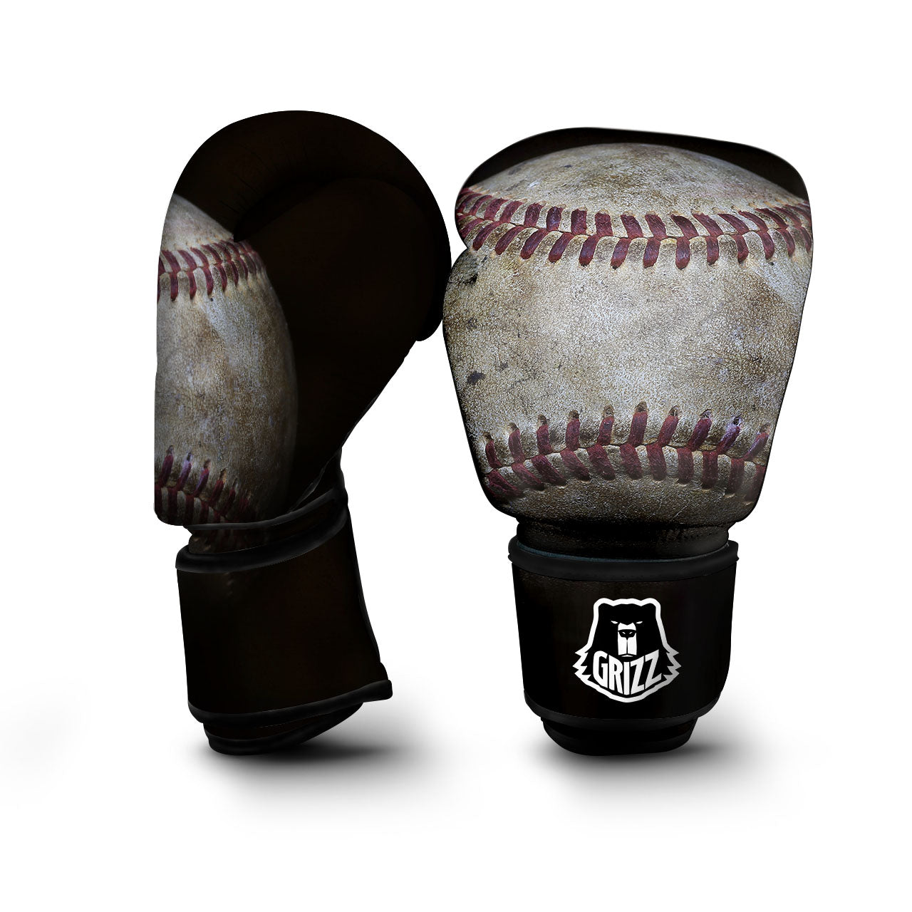 Baseballs Grunge Print Boxing Gloves-grizzshop