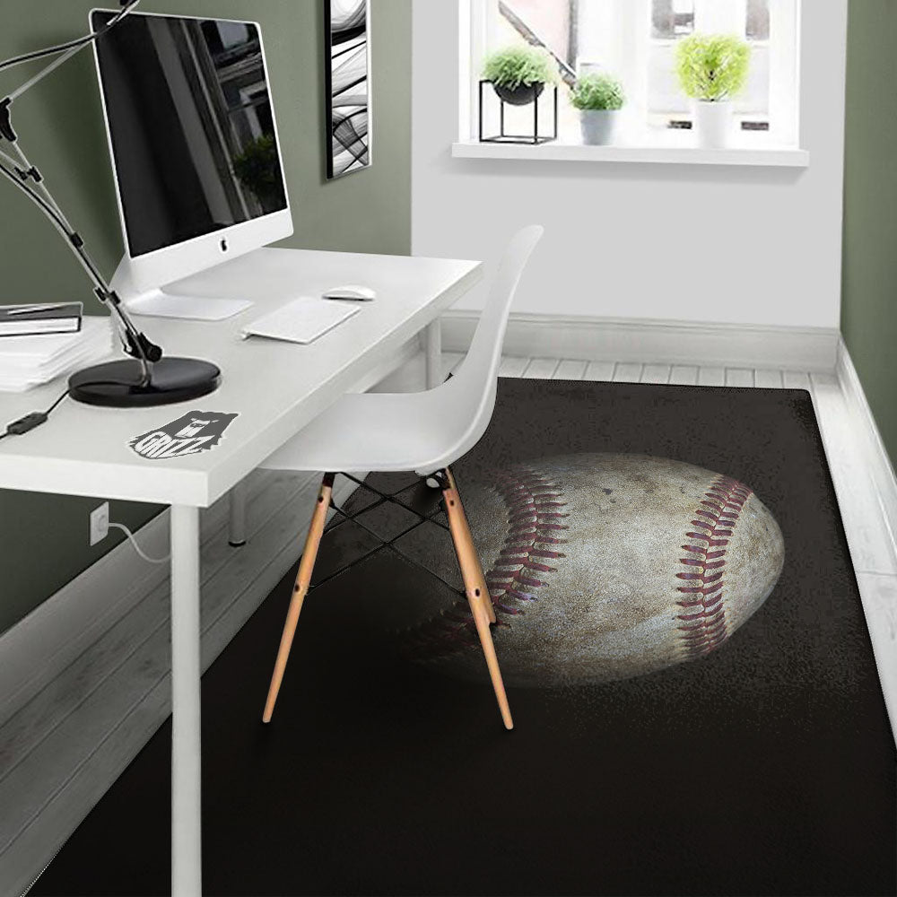 Baseballs Grunge Print Floor Mat-grizzshop