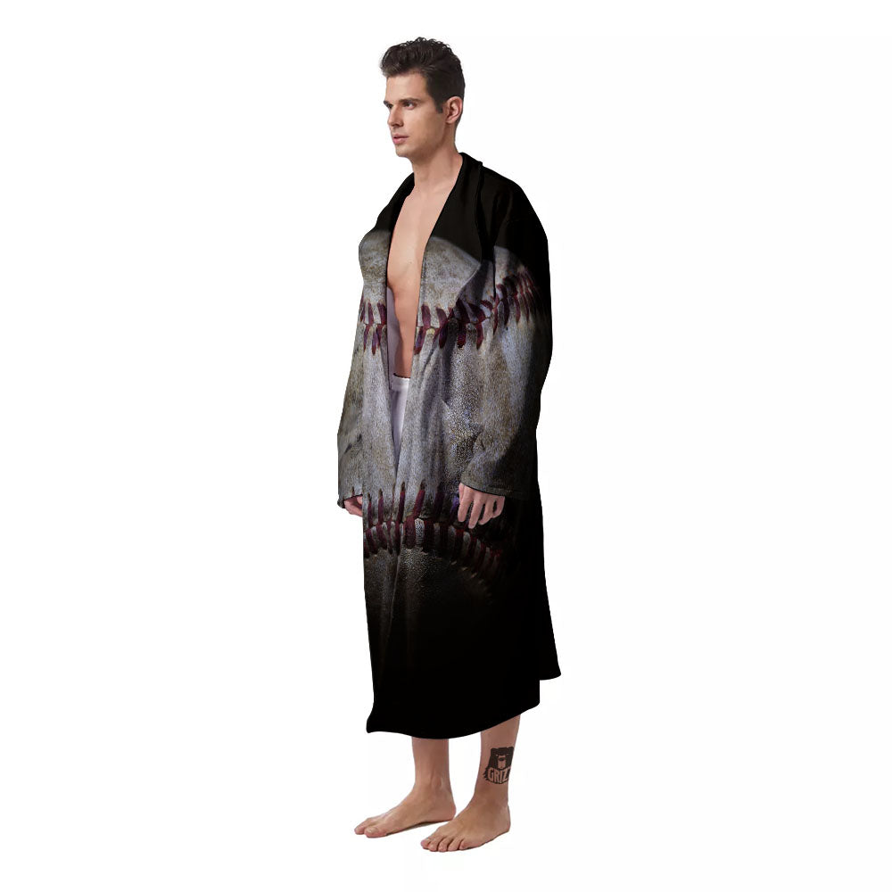 Baseballs Grunge Print Men's Robe-grizzshop