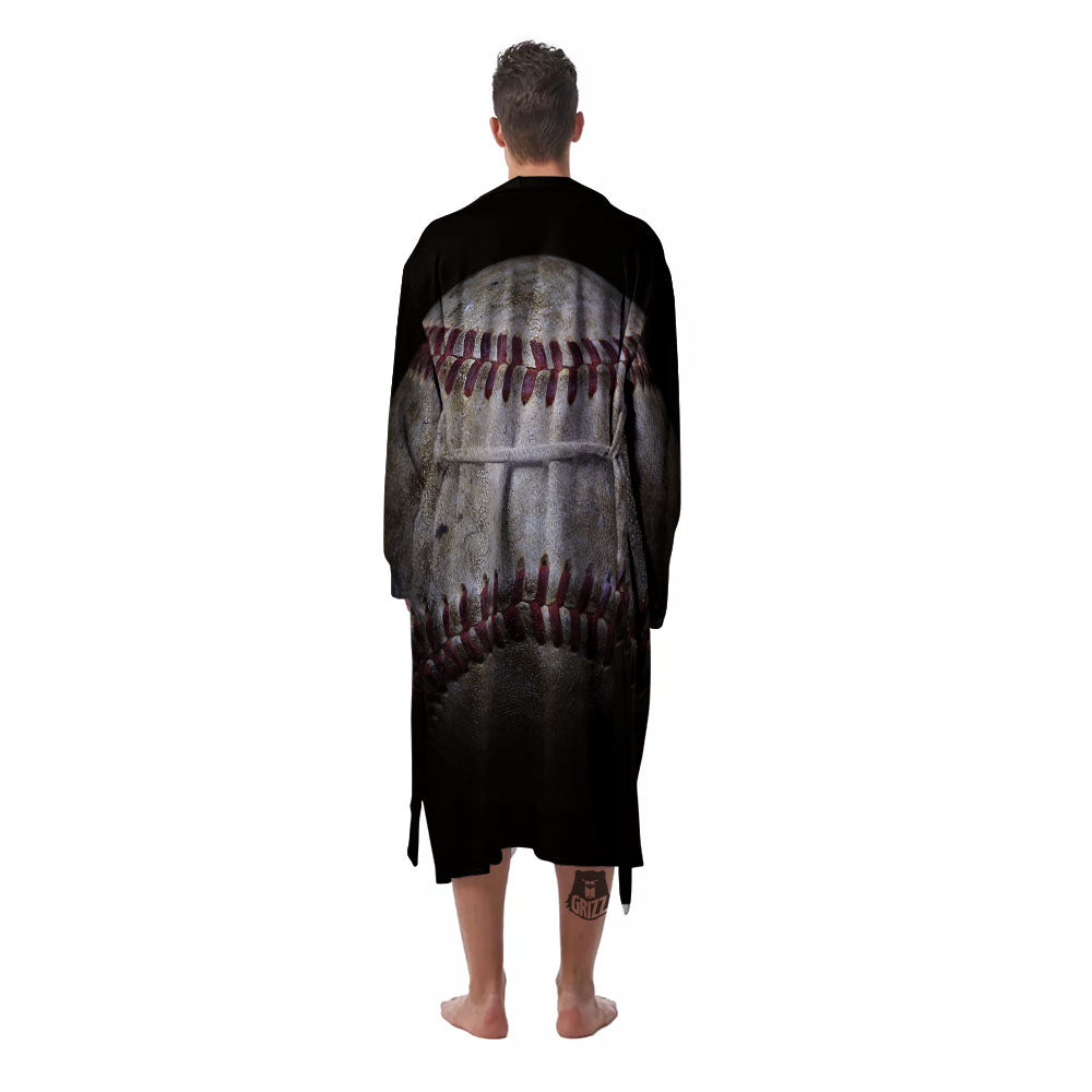 Baseballs Grunge Print Men's Robe-grizzshop