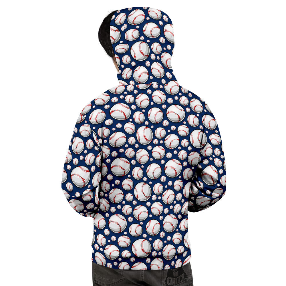 Baseballs Print Pattern Men's Hoodie-grizzshop
