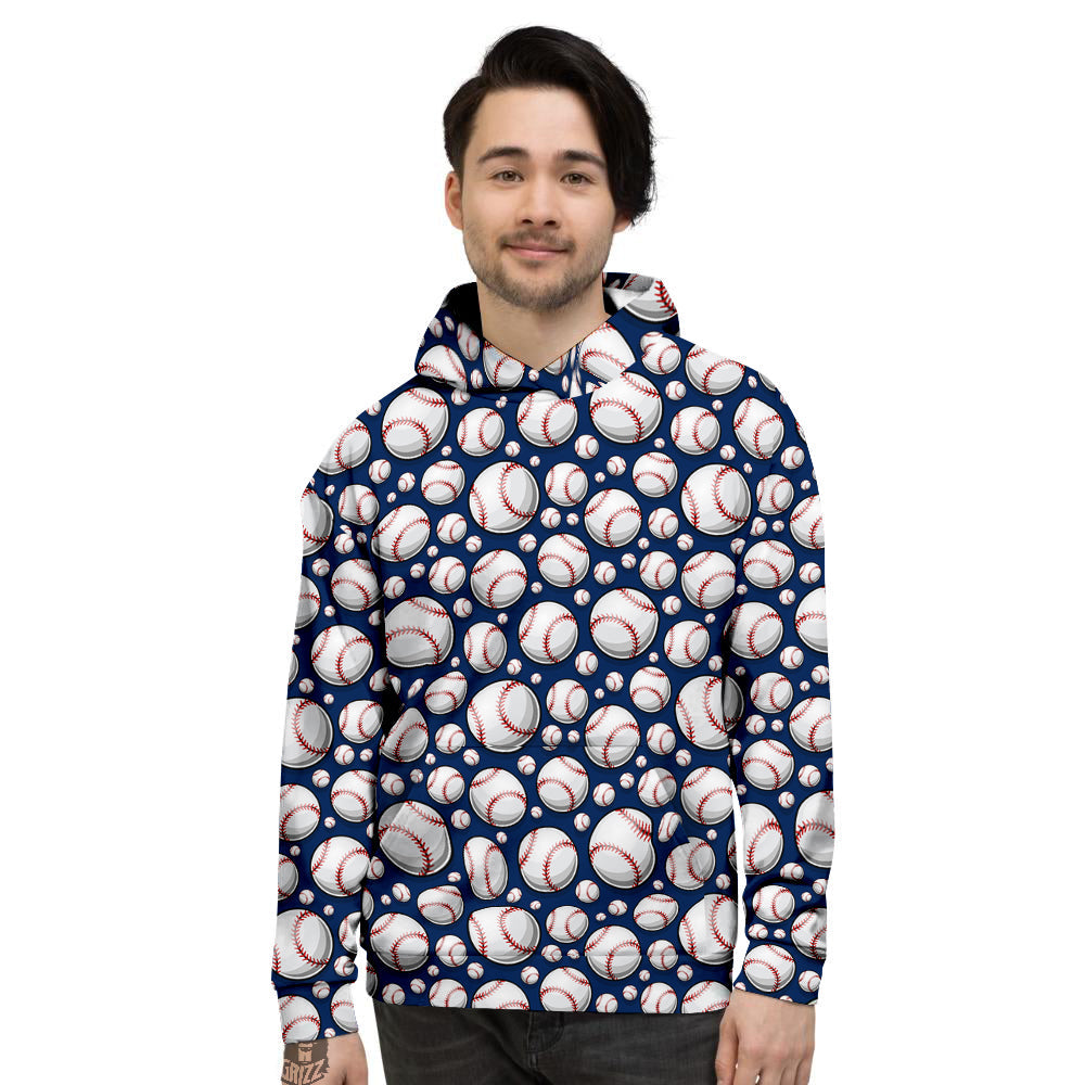 Baseballs Print Pattern Men's Hoodie-grizzshop