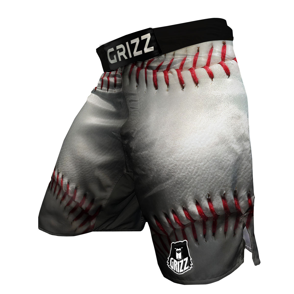 Baseballs Texture Print MMA Shorts-grizzshop