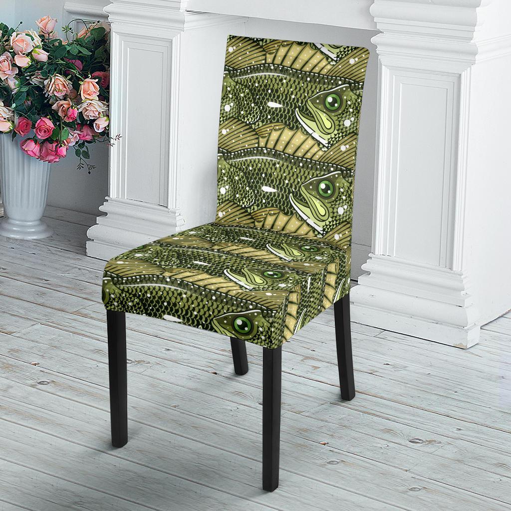Bass Fishing Bait Pattern Print Chair Cover-grizzshop