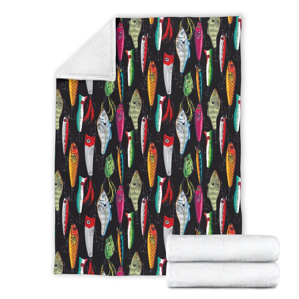 Bass Fishing Bait Print Pattern Blanket-grizzshop