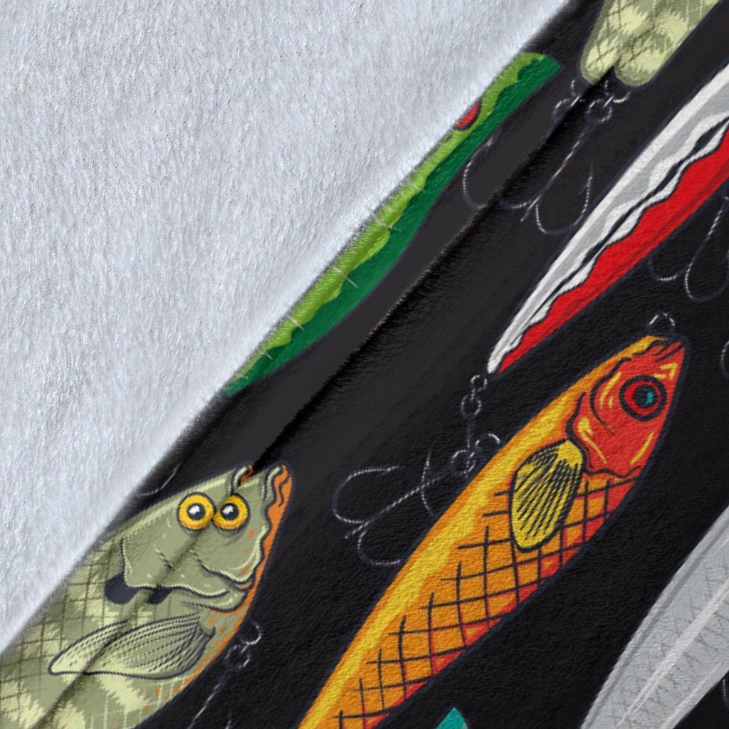 Bass Fishing Bait Print Pattern Blanket-grizzshop