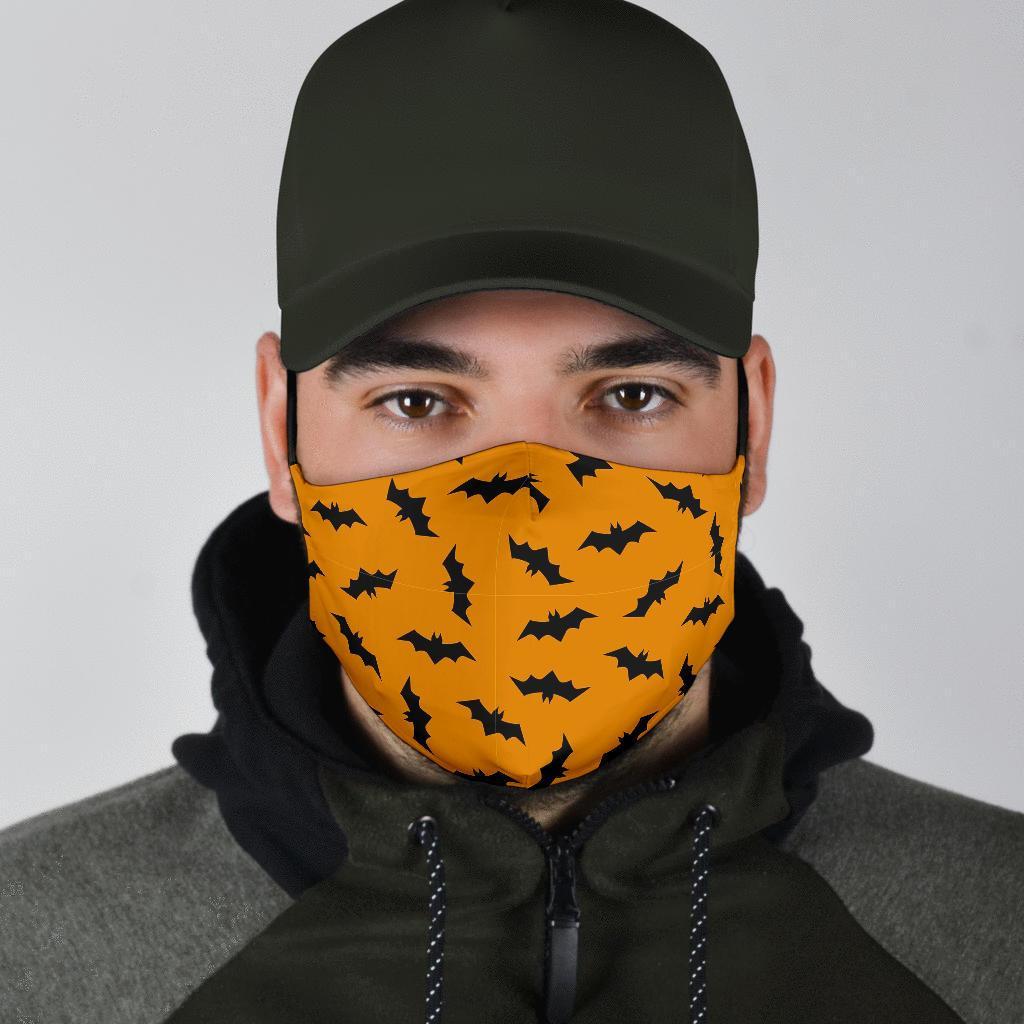 Bat Halloween Pattern Print Face Mask-grizzshop