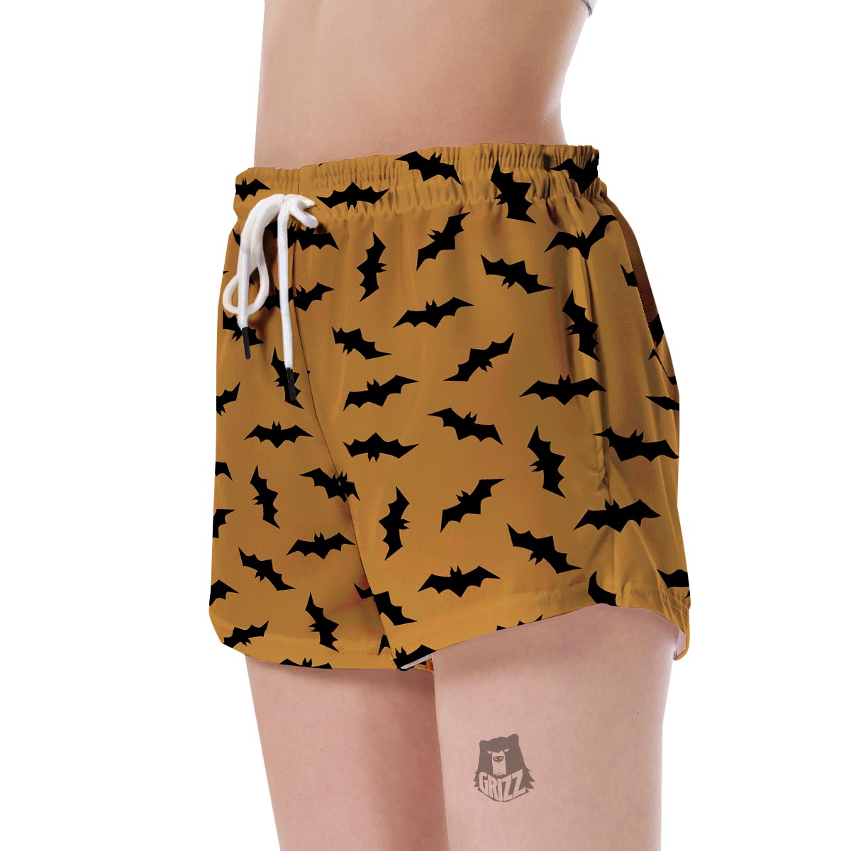 Bat Halloween Pattern Print Women's Shorts-grizzshop