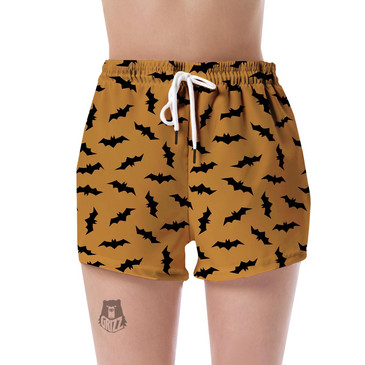 Bat Halloween Pattern Print Women's Shorts-grizzshop