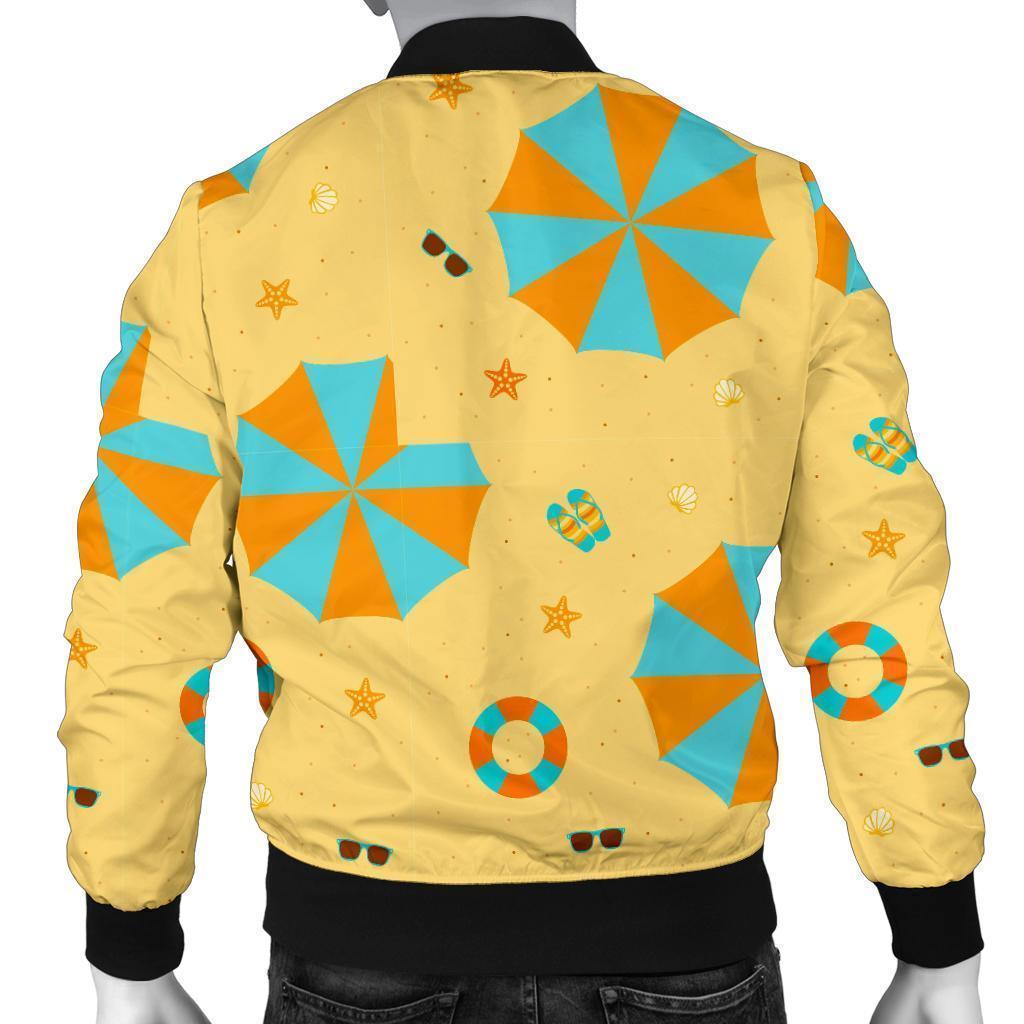 Beach Print Pattern Men's Bomber Jacket-grizzshop