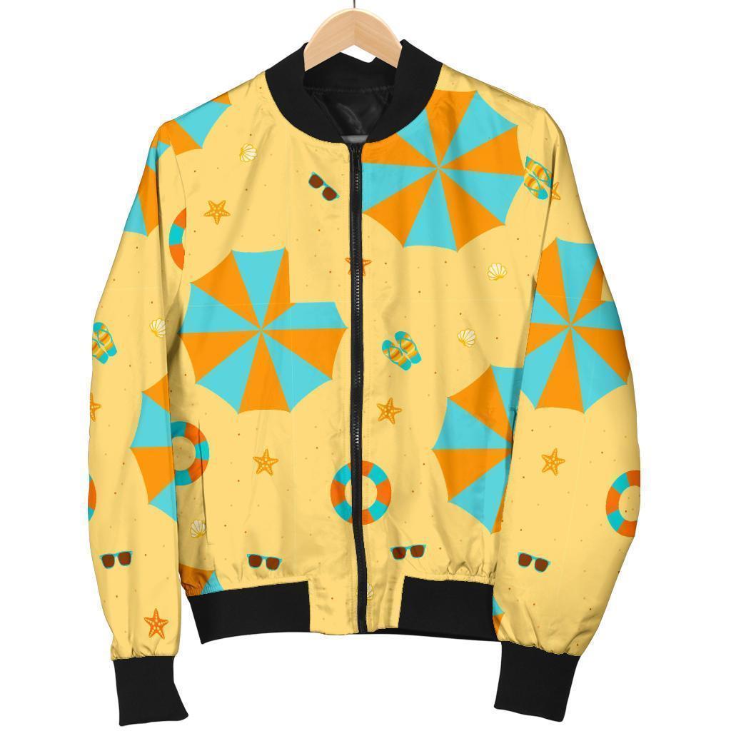 Beach Print Pattern Men's Bomber Jacket-grizzshop