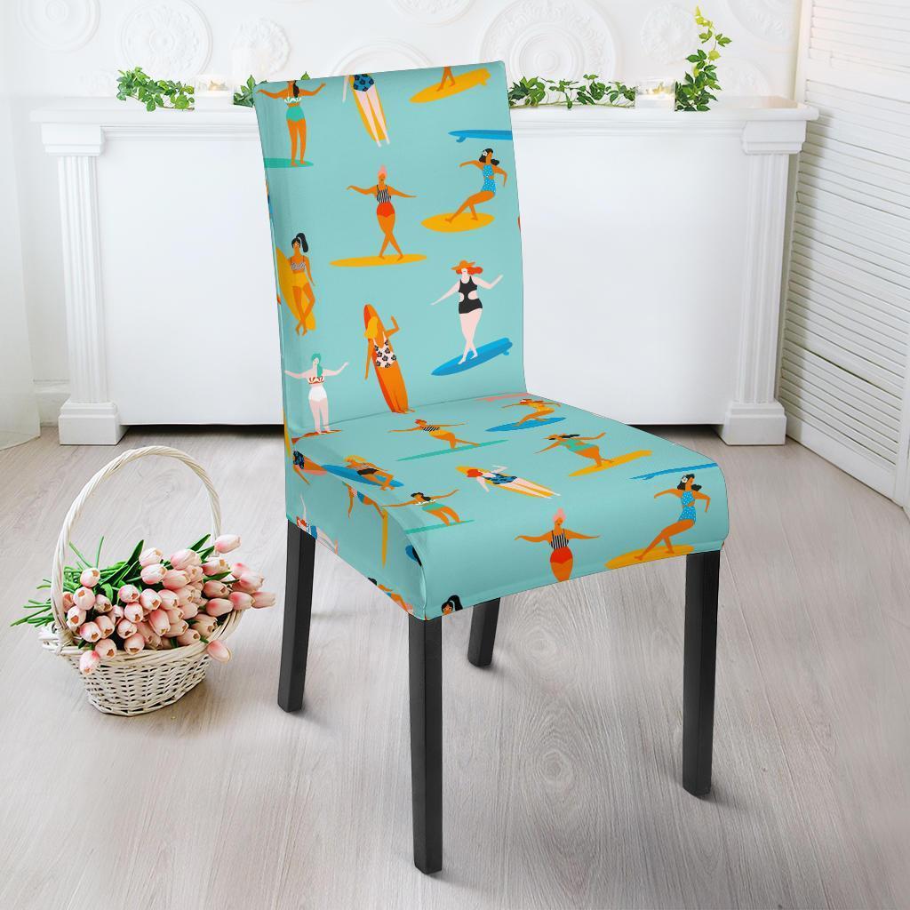 Beach Surfing Pattern Print Chair Cover-grizzshop