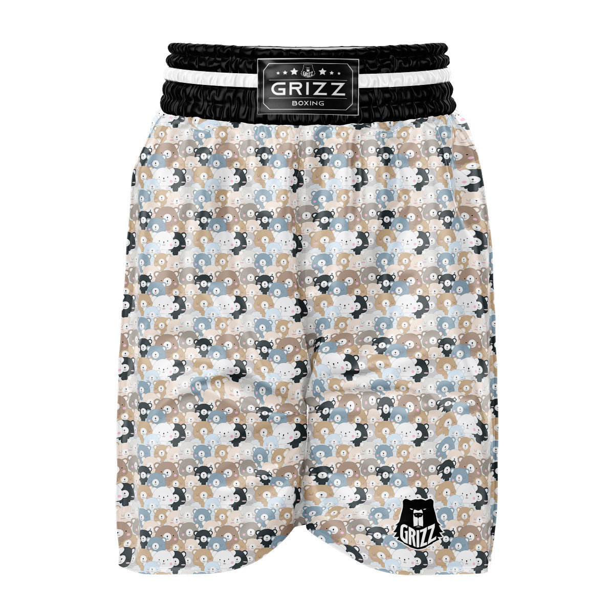 Bear Cute Print Pattern Boxing Shorts-grizzshop