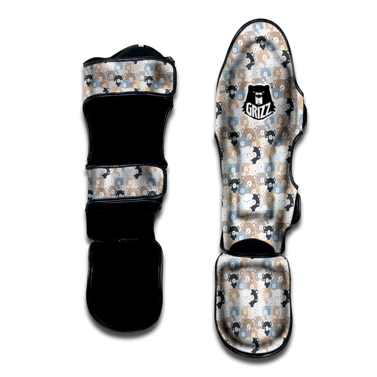 Bear Cute Print Pattern Muay Thai Shin Guards-grizzshop