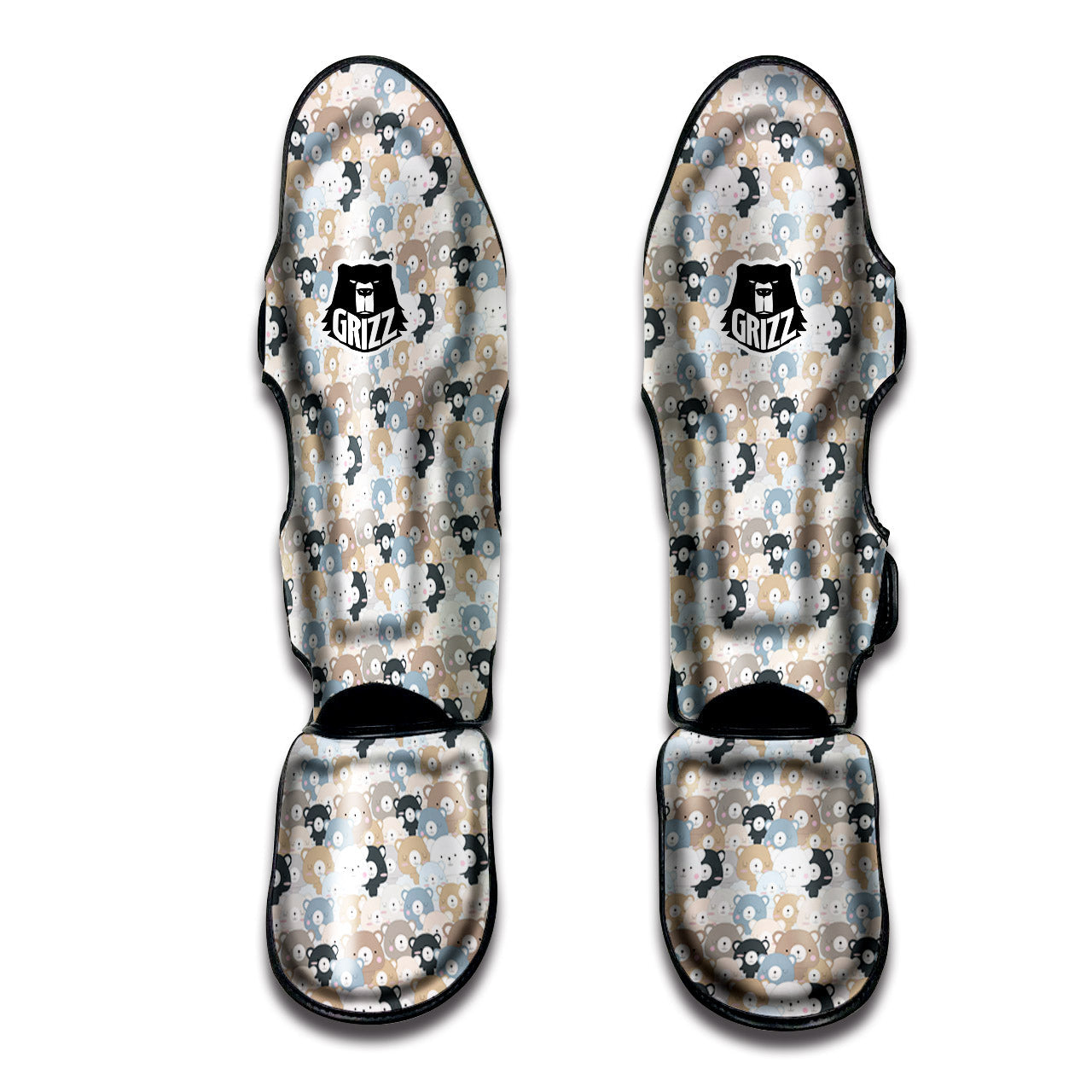 Bear Cute Print Pattern Muay Thai Shin Guards-grizzshop