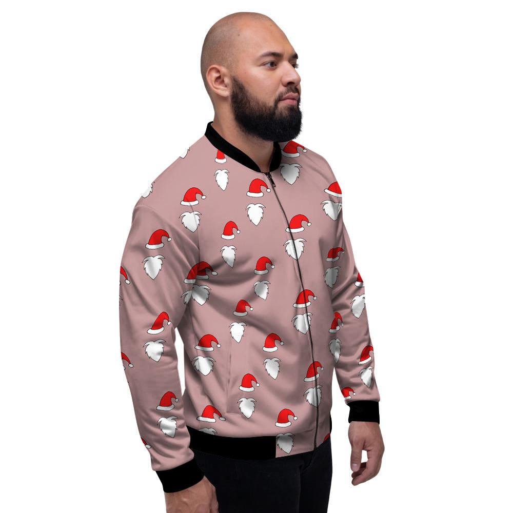 Beard Santa Claus Print Pattern Men's Bomber Jacket-grizzshop