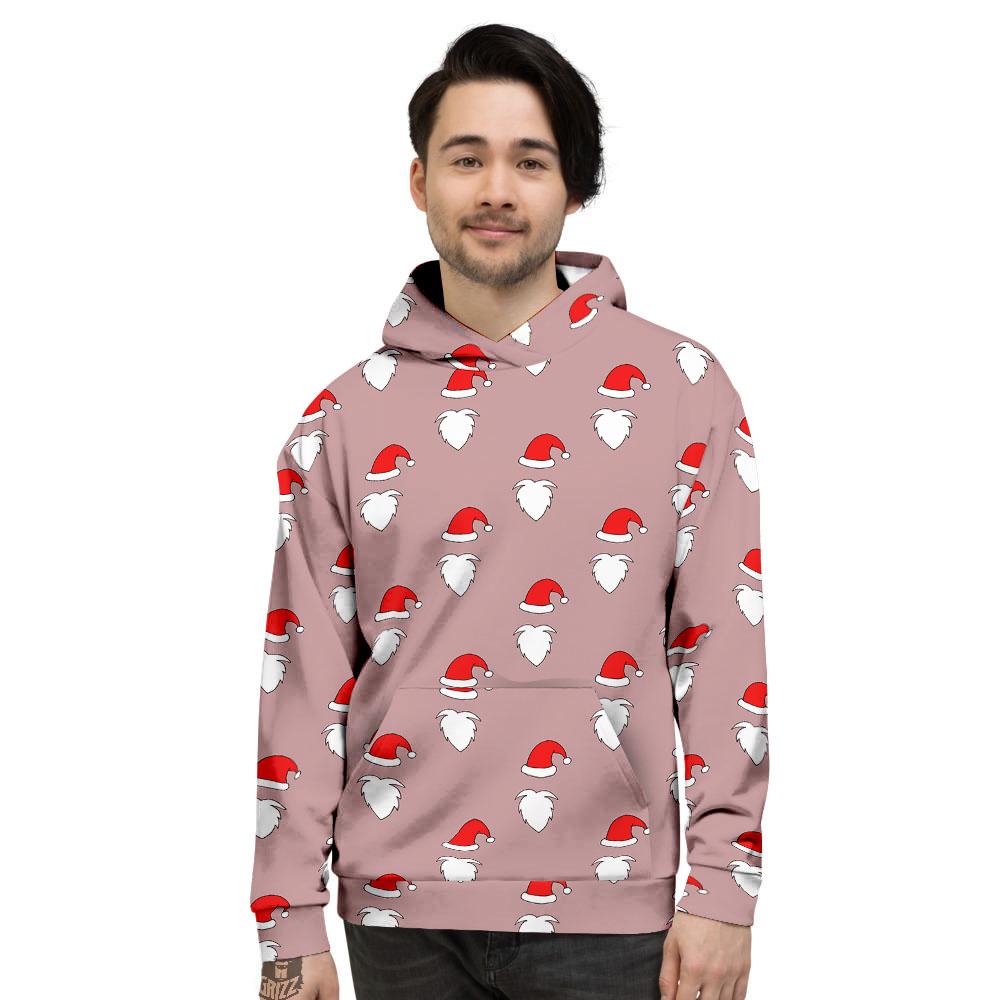 Beard Santa Claus Print Pattern Men's Hoodie-grizzshop