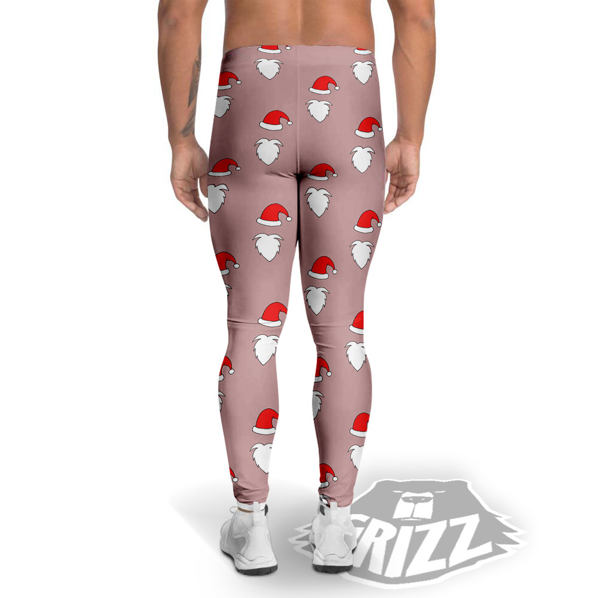 Beard Santa Claus Print Pattern Men's Leggings-grizzshop