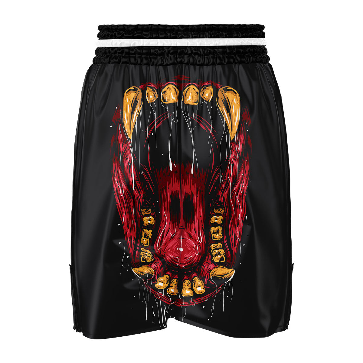 Beast Mouth Open Print Boxing Shorts-grizzshop