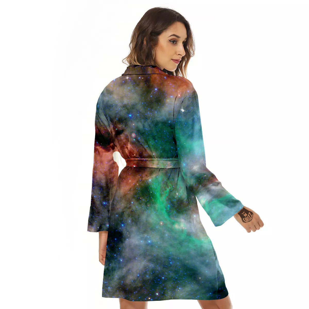 Beauty Of Outer Space Print Women's Robe-grizzshop