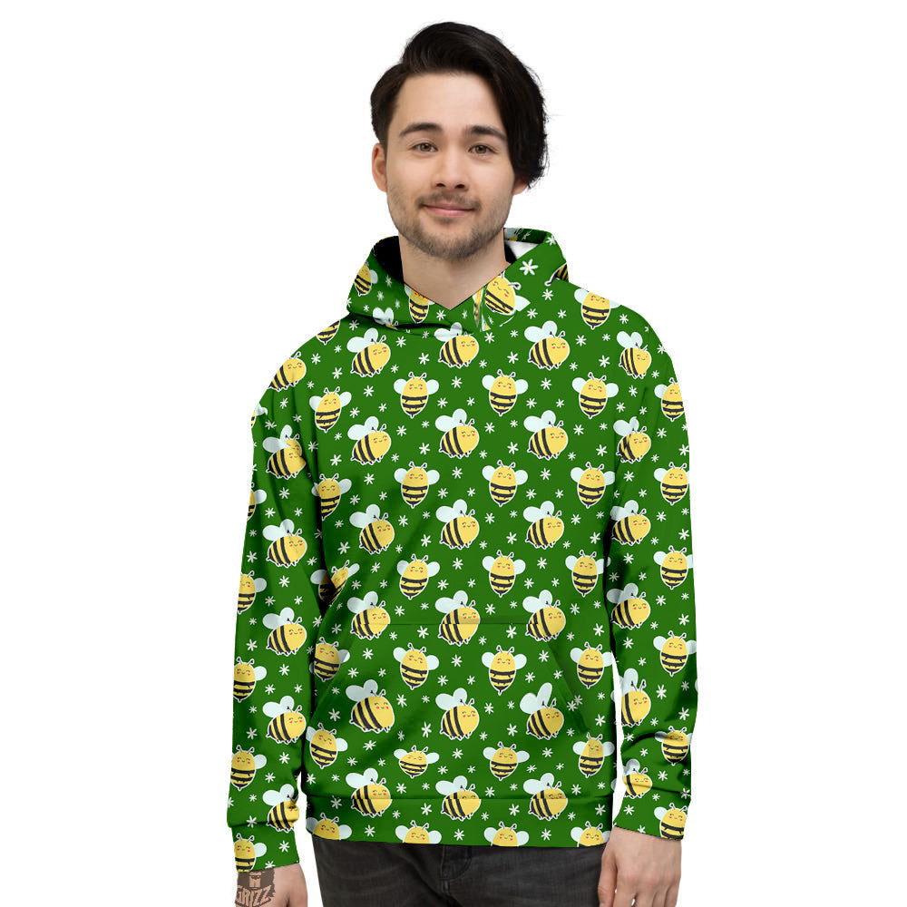 Bee Cute Honey Print Pattern Men's Hoodie-grizzshop