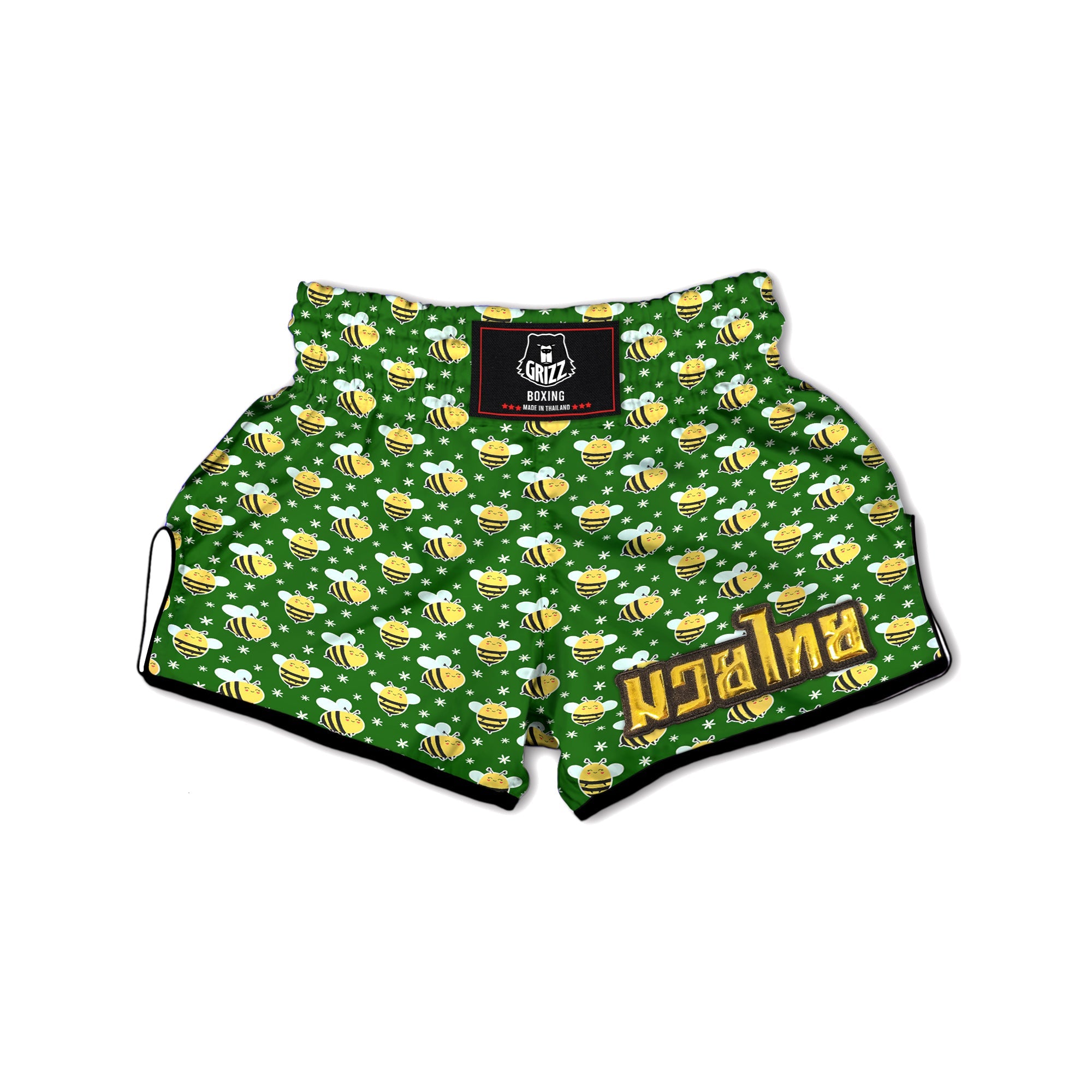 Bee Cute Honey Print Pattern Muay Thai Boxing Shorts-grizzshop