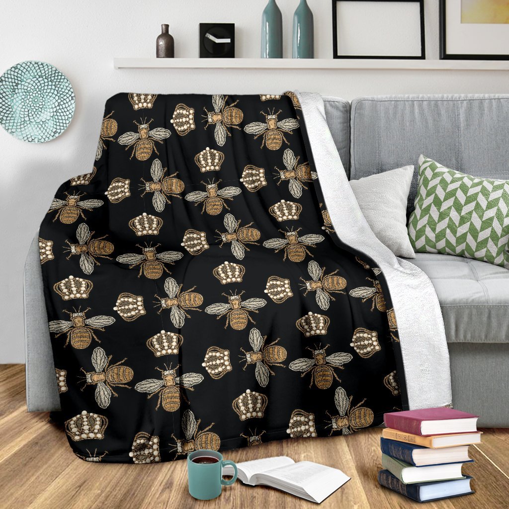 Bee Honey Gifts Pattern Print Blanket-grizzshop