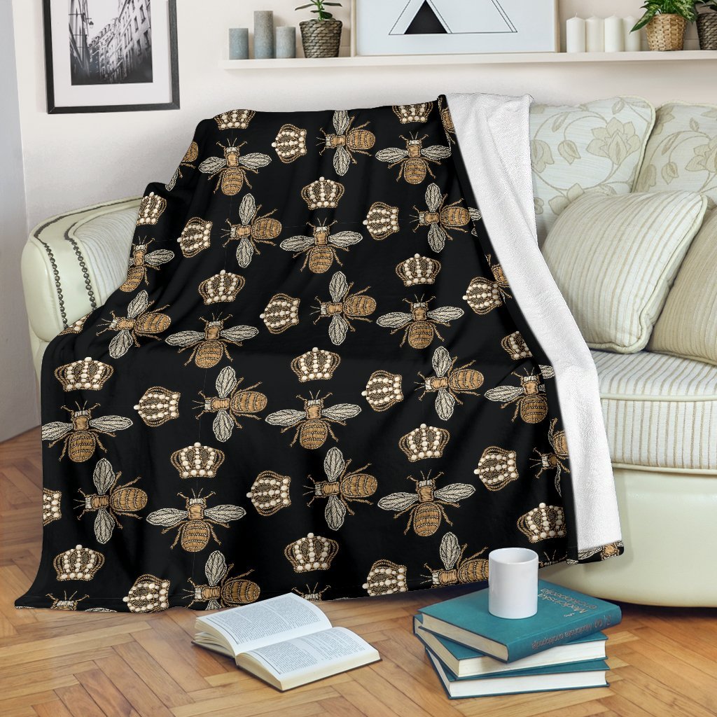 Bee Honey Gifts Pattern Print Blanket-grizzshop